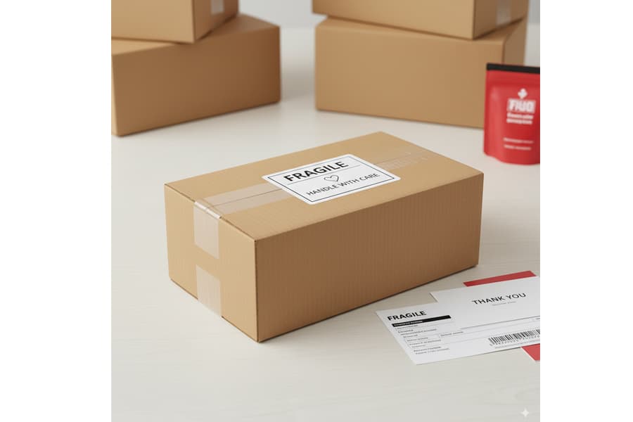 Ảnh: Đóng gói mỹ phẩm chuyên nghiệp bằng hộp carton Genbox.